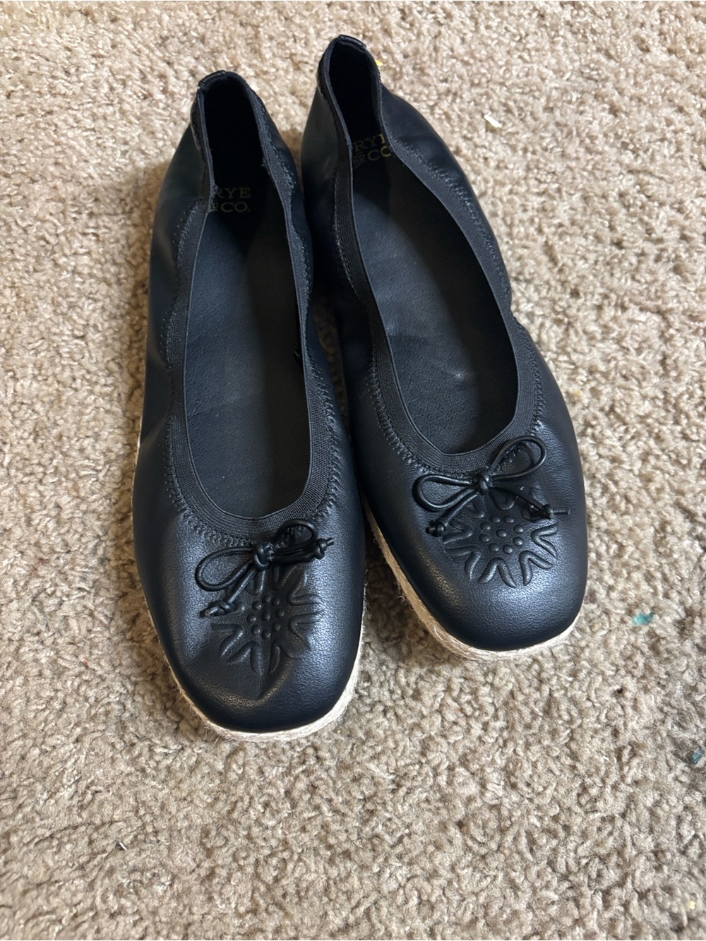 Frye and Co Willow Women’s Size 10 black Espadrilles Slip On Ballet Flats